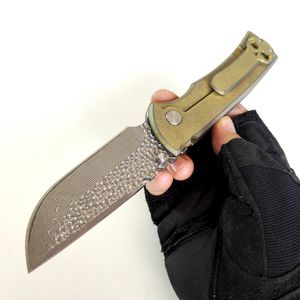 Limited Edition Chaves Resentcion 228 Vouwmes Real Damascus Blade Titanium handvat Uitstekende waarde Outdoor Equipment Survival Knives Tactical Hunting Tools