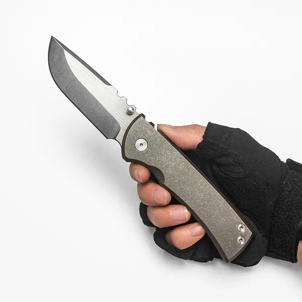 Édition limitée Chaves Redencion Custom 228 Couteau pliant Lame forte S35VN Poignée en titane Équipement de plein air pratique Poche EDC Outils de survie tactique