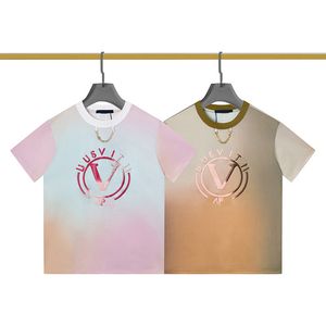T-shirt de créateur en édition limitée 2023 Année de lapin Nouveaux couples Tees Street Wear Chemise de mode d'été Splash-Ink Letter Print Design Couple Manches courtes