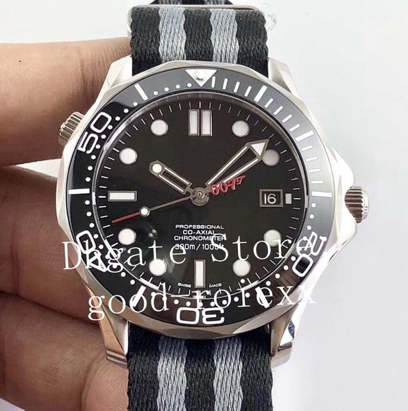 Edición limitada para hombre automático Miyota 9015 TW Reloj de fábrica Especialidades para hombres 007 James Bond Commanders Nato Fabric Nylon Eta Ocean Relojes