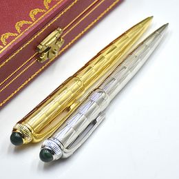 Edición limitada R Series CT Metal Bolígrafo Pen de plataforma Golden Silver Black Unique Design Writing Ball Pens con Gema Top