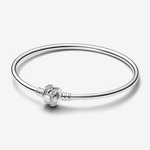 Edición limitada Start Star Charm Bangle Pandoras 100% 925 Striantera de plata brazalete Mujeres Mujeres Diseñador de joyería de lujo Box Orickor Box al por mayor