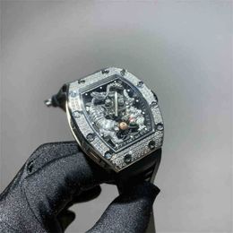 Edición limitada SUPERCLONE relojes reloj de pulsera diseñador de lujo para hombre Mecánica Reloj Richa Milles Hombres Dragon Tiger volante mecánico completo d