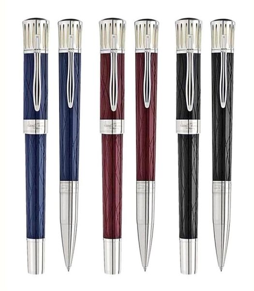 Écrivain en édition limitée Mark Twain Signature Roller Ball Pen Ballpoint Pens Black Blue Wine Red Resin Grave Office School Supplie1225990