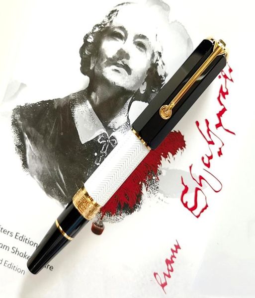 Edición limitada del escritor William Shakespeare Rollerball Pen Gel Pen Diseño único Escritura Oficina Papelería escolar con número de serie7665580