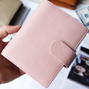 Limited lmperfect A7 Mini Notebook Draagbare Pocket Planner Pebbled Grain Leather A7 Notebook Dagboek Planner Agenda Organizer 240116