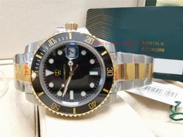 Garantie 2 ans Une toute nouvelle montre étanche en céramique bicolore or noir JAPON 8215 mécanique automatique saphir montre-bracelet pour hommes