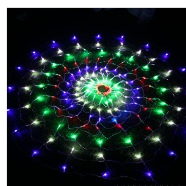 Nueva llegada limitada Luces de hadas azules Decoración de la boda 110v-240v Bombillas LED Red de araña Decorar luz 120 Boda Navidad Navidad 2912