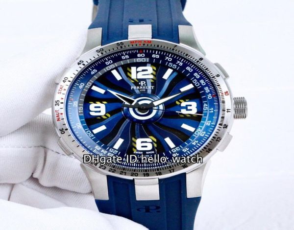 NOUVELLE ÉTAT-ACTIQUE LIMITÉ PILOT A10851 BLUE DIAL BLEU AUTOMATIQUE MONTRE TACHYMETER SCALE FOURRIE SPORT DE RÉSÉBRAL BLUE ACIER9917908