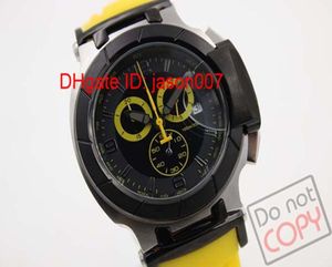 Beperkte kwarts Chronograph Watch Men Yellow Trace Watch Portatil kijkt naar rubberen band couturier 18532104953