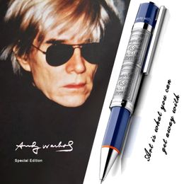 Beperkte speciale editie Collection Pen Andy Warhol Reliefs Barrel Metal Ballpoint Pens Writing Office School Supplies