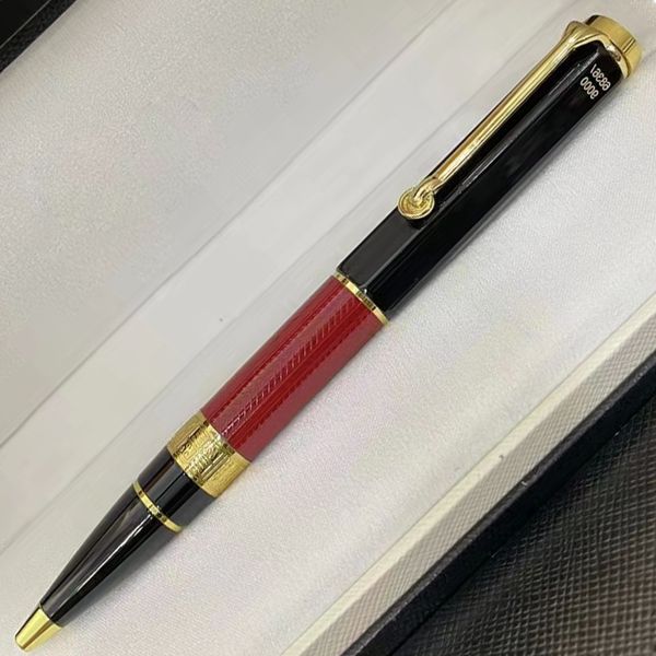 Edición especial limitada Elizabeth Series Red Pens 6836/9000 barril Bolígrafo de lujo suministros de escritura Regalo Bolsa de felpa