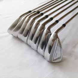 Remise à durée limitée nouveau 8 pièces hommes clubs de golf jpx923 ensemble de métaux chauds fers de golf 5-9PGS arbre en acier flexible avec couvre-tête