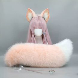 Linabell Cosplay Wolf Fox Tail Handmade Lingna Belle's Cosplay Ears Hairhoop Tail Costume Prop accessoires