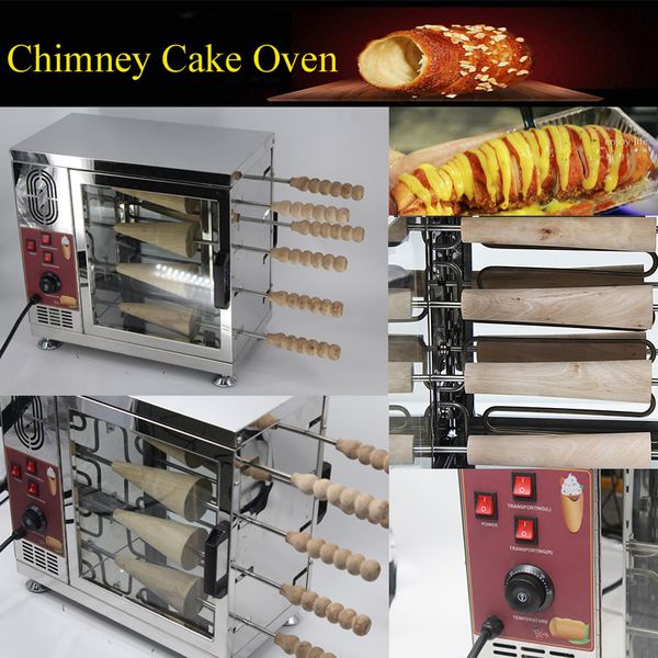 LINBOSS 16 Roller Commercial 220v Pan Makers Electric Ice Cream Cono Chimney Cake Grill Roll Horno Maker Machine