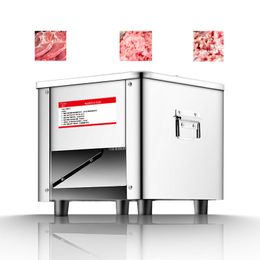 LINBOSS cortadora automática de carne seca fresca/máquina cortadora de carne de cerdo en escamas/máquina cortadora de rebanadas de pechuga de pollo