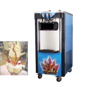 Linboss Color Ice Cream Machine voor restaurants Ice Cream Business Three Heads met Universal Wheels 220V Digital Control System