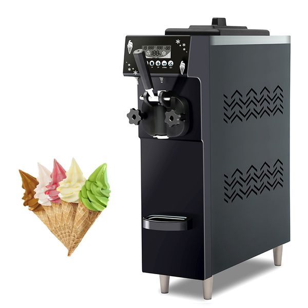 Machine à crème glacée commerciale LINBOSS magasin de boissons froides de rue machine à glace molle en acier inoxydable système de pré-refroidissement