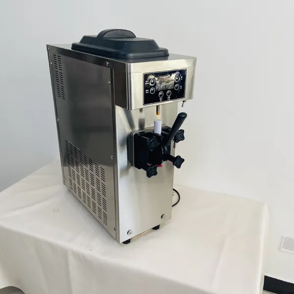 Máquina expendedora de helados blandos comercial LINBOSS de un solo sabor, máquina expendedora de encimera de 1100W para aperitivos y bebidas de negocios