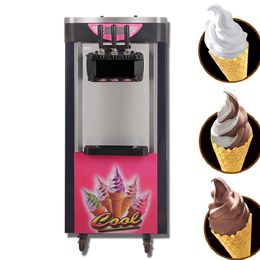 LINBOSS Commercial Soft Serve Ice Cream Machine Automatic Yogourt Sweet Cone Vending Inox