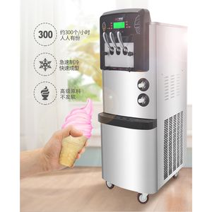 LINBOSS Commerciële Soft Serve Ice Cream Making Machine Drie Smaken Voor Koude Drank Winkels Restaurants Desktop Yoghurt Ijs Vending Machine