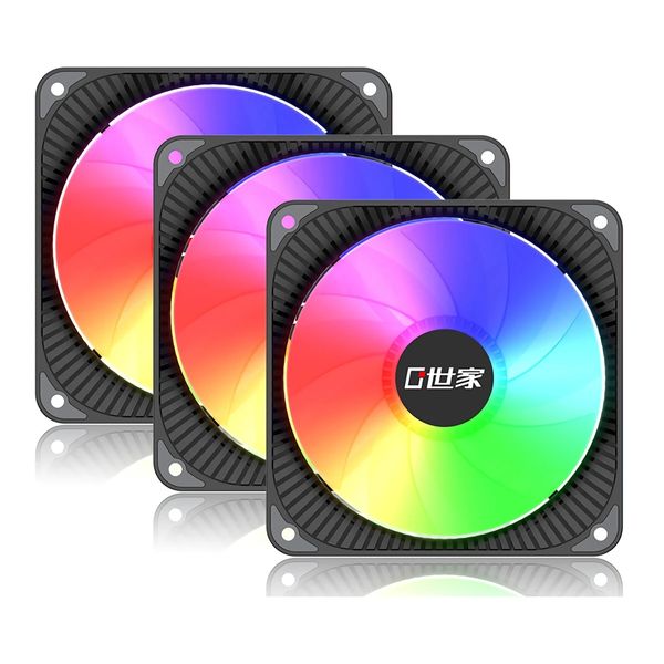 Lindo Zone 1/3/5 Pz/set 12cm RGB Ventola di Raffreddamento Smart 4Pin PWM Cuscinetto Idraulico Colorato Chassis Cooler Computer Desktop Case CPU Radiatore Silenzioso - 1pc