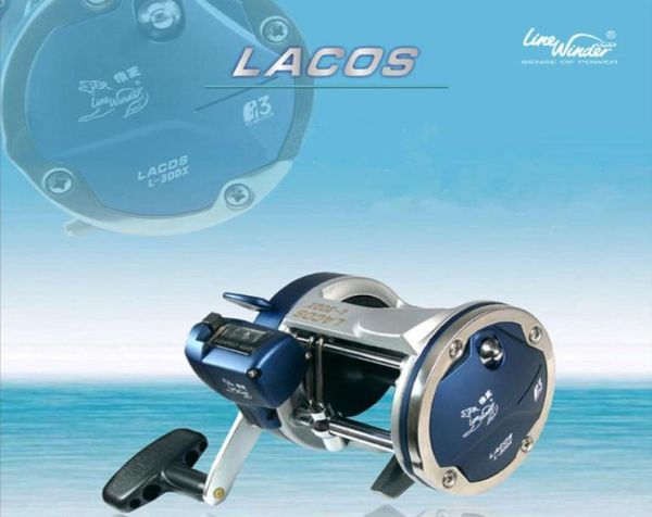 Enrouleur de ligne jigging pêche à la traîne bateau moulinet bobine main gauche L2030DXavec contre-coulée tambour bobine roue molinete pesca big gam3159918