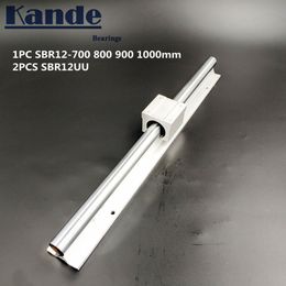 rail linéaire 12 mm SBR12 - 600 650 700 800 850 mm 1 PC Guide linéaire SBR12 + 2 PCS Blocs SBR12UU pour CNC