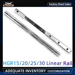 Rail linéaire 1PC / 2PCS HGH15 HGR20 HGR25 HGR30 100mm-1600 mm Guide linéaire avec distance de trou de bouchon vert 60 mm pour les pièces CNC