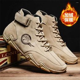 Chaussures de marche doublées en cuir Normal pour hommes, bottes de printemps, baskets de Sport, escarpement câlin, Ydx2, 743