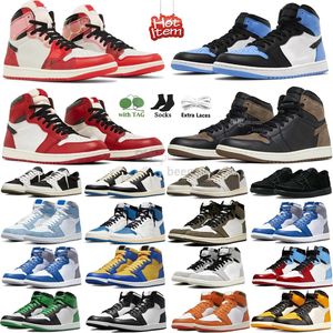 1s OG Basketbalschoenen Heren Palomino Dames Zwart Phantom Lost and Found Reverse Mokka Patent Bred Starfish True Next Chapter UNC Toe Heren Trainers Sportschoenen