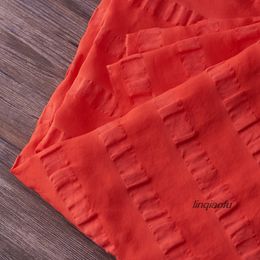 Tissu de linge Brande en lin en tissu de lin haut de gamme à tissu rouge haut de gamme à rayures à rayures