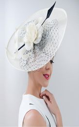 Chapeau en dentelle de lin, magasins d'usine, chapeau haut de gamme pour fête de mariage, anniversaire, nouveau beau modèle de coiffure de Banquet 3967283