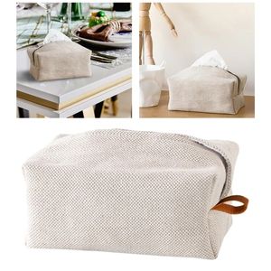 Soporte de la caja de lino Decoración de la tela Tissue Tissue Container para la bolsa de la cocina del hogar Restaurante del automóvil de la servilleta de la servilleta
