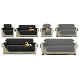 Linten Sofa Covers for Living Room Geometrische fauteuil bankomslag hoekvormige bank gevormde hondenkinderen mat meubels beschermer slipcovers