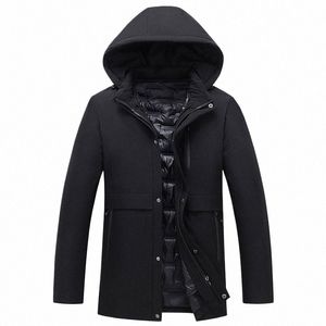 doublure détachable Nice Hot Men Age Men Down Jacket Hiver Casual High Quality épais chaud 90% Duck White Down Coats Hooded D24V # #