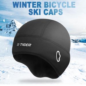 Skull Casquette avec oreille Couvre-oreilles Cyclisme hiver Ski thermal à vent parfaits pour la course à pied de ski MTB Bike Caps masques