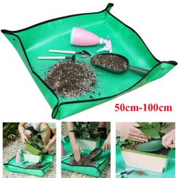 Liners 50100CM Plantmat PVC Mand Liners Tuinieren Oppotten Transplantatiematten Herbruikbare Tuin Pad Plant Bloem Verpotten Mat