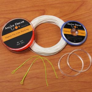 Lignes 1 2 3 4 5 6 7 8 9 WT ligne de pêche à la mouche Combo poids blanc ligne de pêche à la mouche flottante avant avec ligne de support Leader Tippet boucle