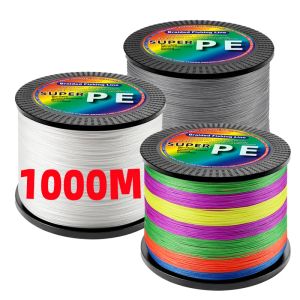 Lines 500m 1000m 4 brins PE tressé ligne de pêche japon Super fort Multifilament tresse fil mouche fil cordon accessoires de pêche mer