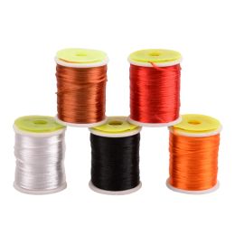 Lignes 5 pcs/lot haute résistance pêche à la mouche attachant ligne matériaux multicolore 250 M PE volant gabarit crochet attachant fil haute brillance 210D