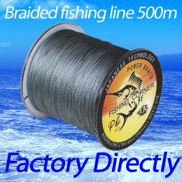 Lignes de pêche de pêche marque super forte japonaise tressée ligne de pêche 500m multitifilament PE Material tressé Ligne 10100 lb