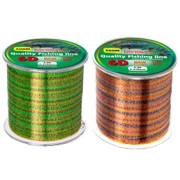 Lignes nouvelles 500m Ligne de pêche à la tache colorée 6d arc-en-ciel invisible ligne invisible monofilament accessoires de pêche en nylon carpe pesca