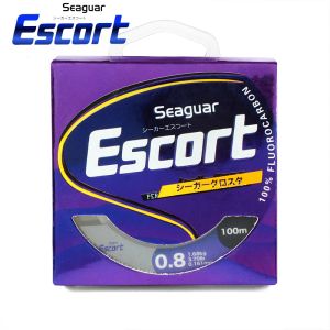 Líneas Seaguar Escort Purple Label línea de pesca de fluorocarbono 2.7656.64LB 0.1410.778mm fibra de carbono monofilamento carpa de agua de mar