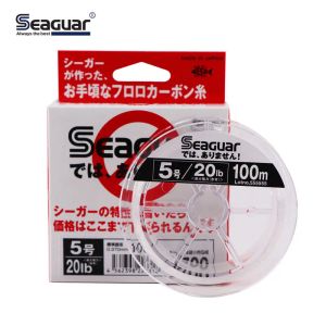 Lignes SEAGUAR White LABEL Ligne de pêche originale 4LB20LB 100% FLUOROCARBONE Lignes de pêche 100M