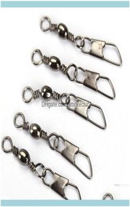 Lignes sportives à l'extérieur100pcs Connecteur de broches pivotantes de baril de pêche Salons solides avec interlock Snap La Traid Line Drop Livrot 20217544937