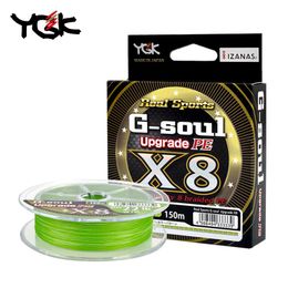 Lines Ygk Gsoul X8 Upgrade Braid Fishing Line Super Strong 8 Strands Multifilament Pe Line 150m 200m Lure High Stength Made in Japan