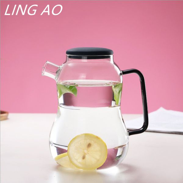 Lingao Nordic Glass High température résistant, bouteille d'eau fraîche au ménage, ensemble de tasse d'eau