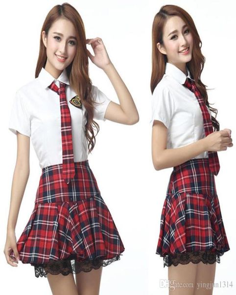 Lingerie Sweet School Girl érotique cosplay costumes sexy
