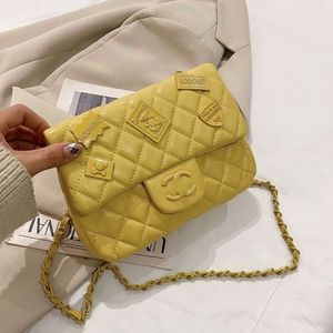 Lingge Bag Luxe designer Handtas Zuid -Korea Soft Leather Small Square Bag Nieuwe damesketting Schoudertemperament Crossbodytn0m